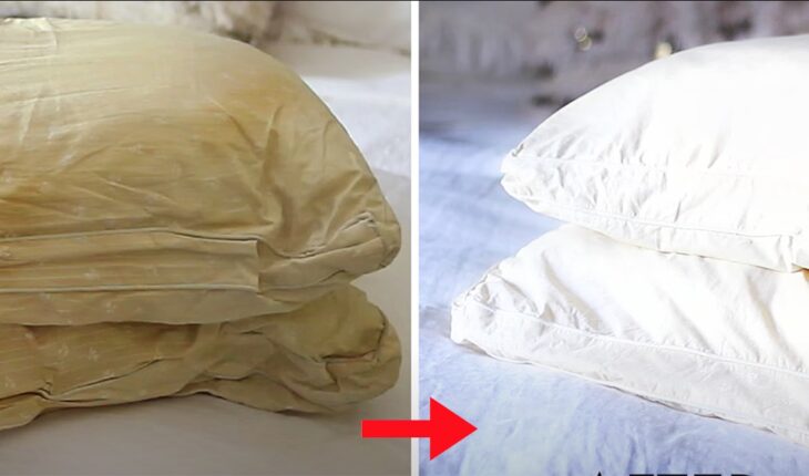 Yellowed Pillows Look As Good As New Thanks to This Nifty Trick