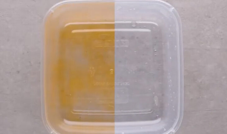 Wenn du Flecken in Plastikbehältern hast, kannst du sie auf diese Weise loswerden!