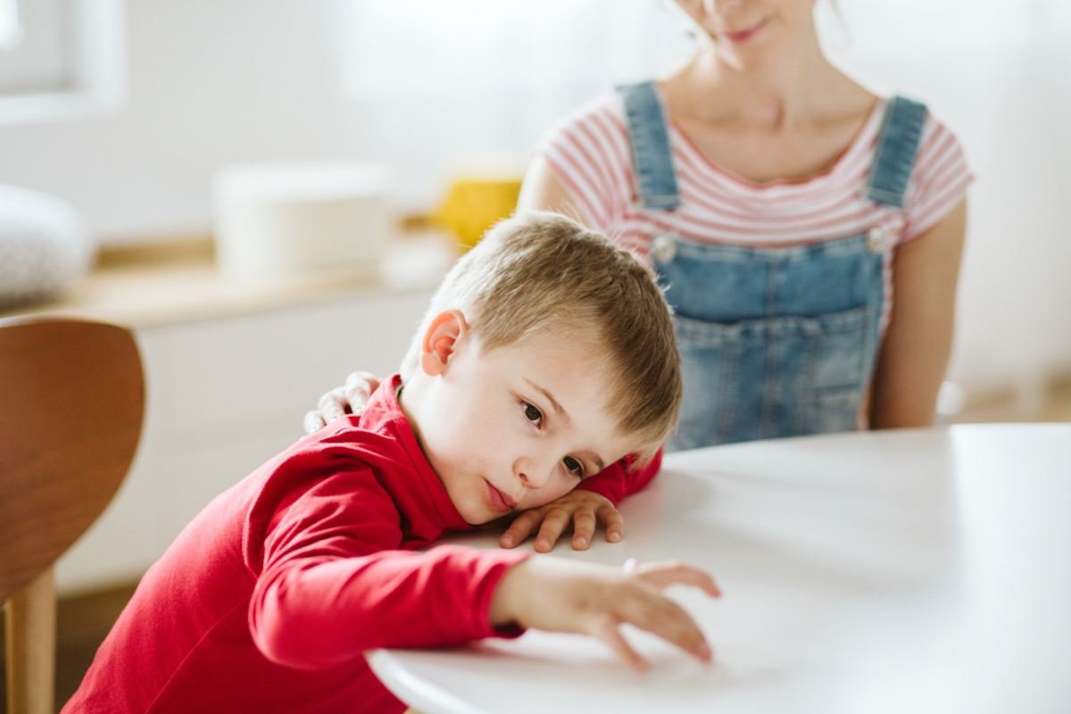 Child with Adhd Does Not Pay Attention to His Mother